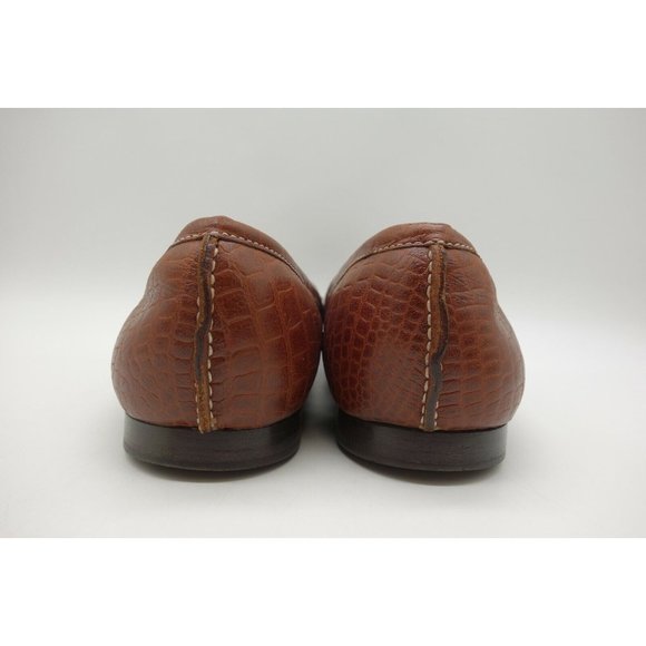 Cole Haan Brown Leather Buckle Toe Slip On Low Heel Flats Shoes Women's 10 B - Picture 10 of 11